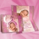 Faire-part ALYA de naissance oriental et musulman 1001 nuits rose et or